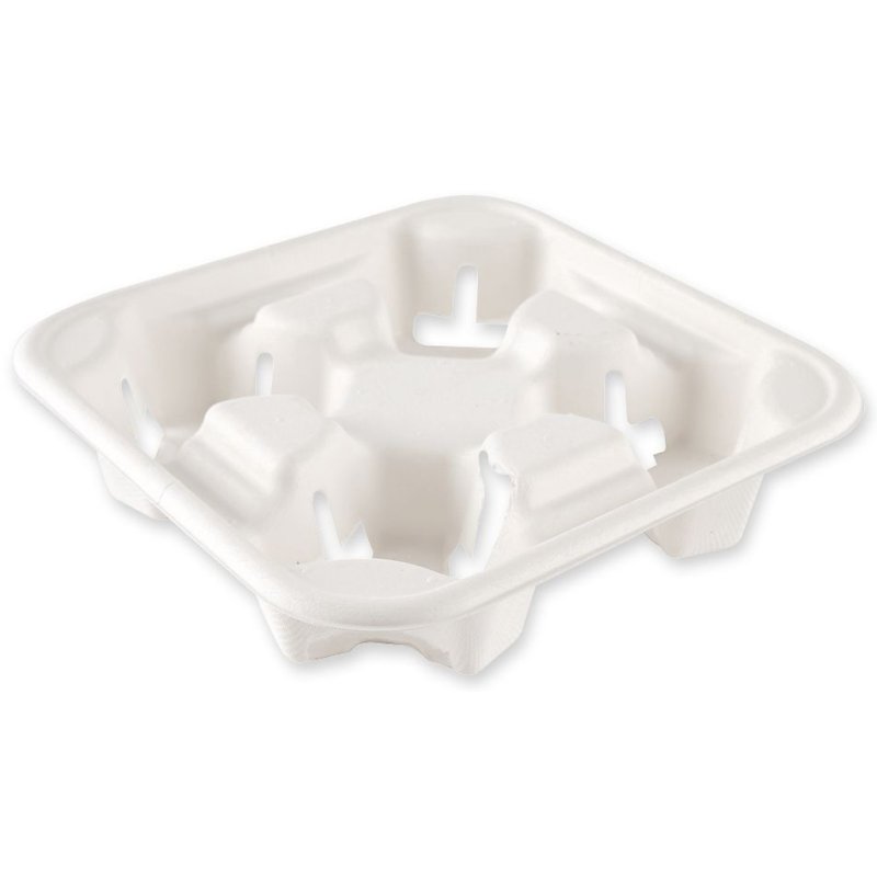 NATURE Star cup holder Quattro, four compartments, sugarcane, white