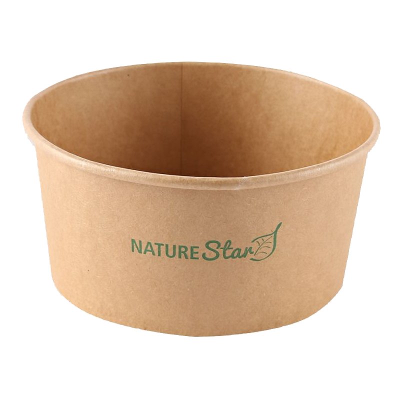 NATURE Star bols à salade César, brun, 1000 ml, 50 pièces