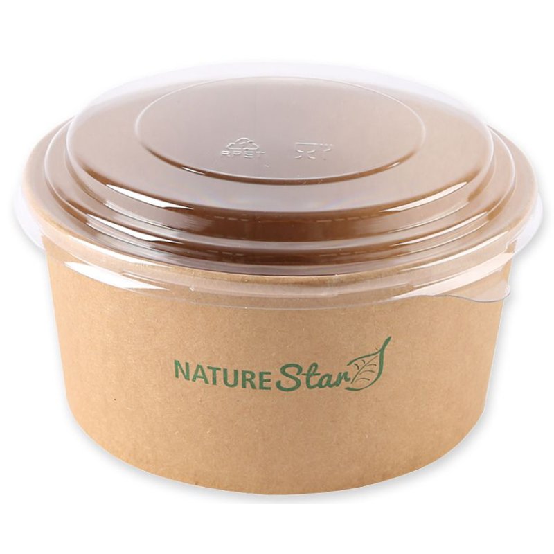 NATURE Star bols à salade César, brun, 1000 ml, 50 pièces