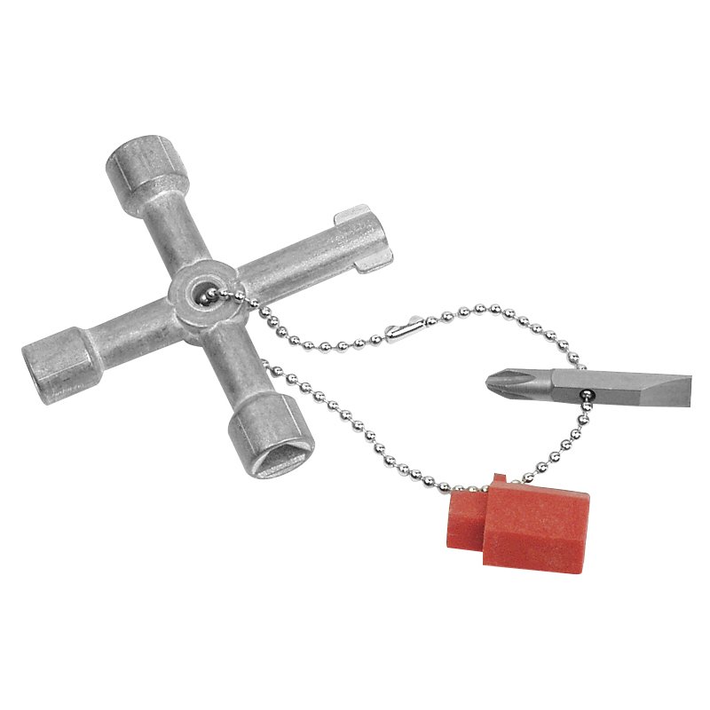 BRÜDER MANNESMANN clé universelle mini pour armoires électriques, alliage zinc, 72 mm