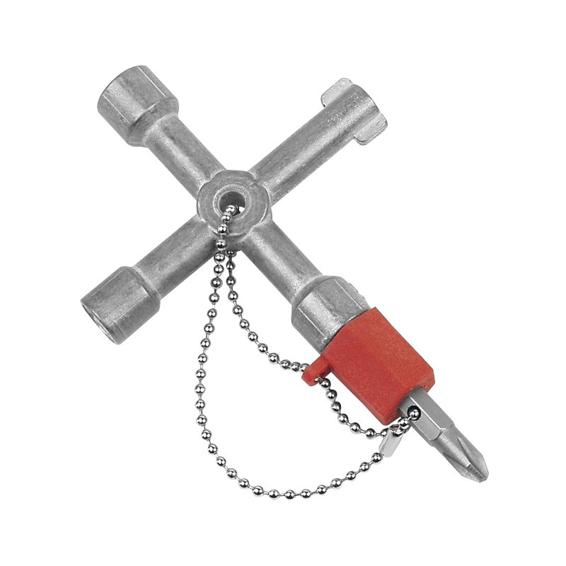 BRÜDER MANNESMANN clé universelle mini pour armoires électriques, alliage zinc, 72 mm