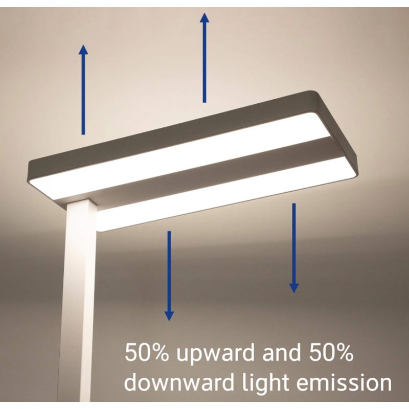MAUL LED standing lamp MAULjura, dimmable, white, 80 W