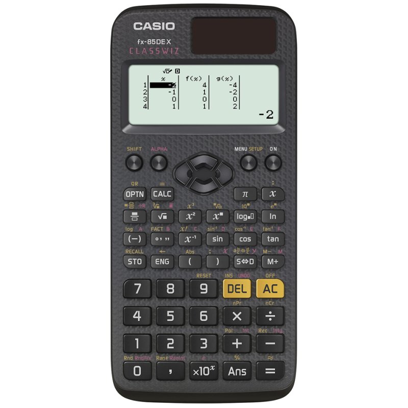 CASIO schoolrekenmachine FX-85DEX, wetenschappelijk, 252 functies, solar/batterij