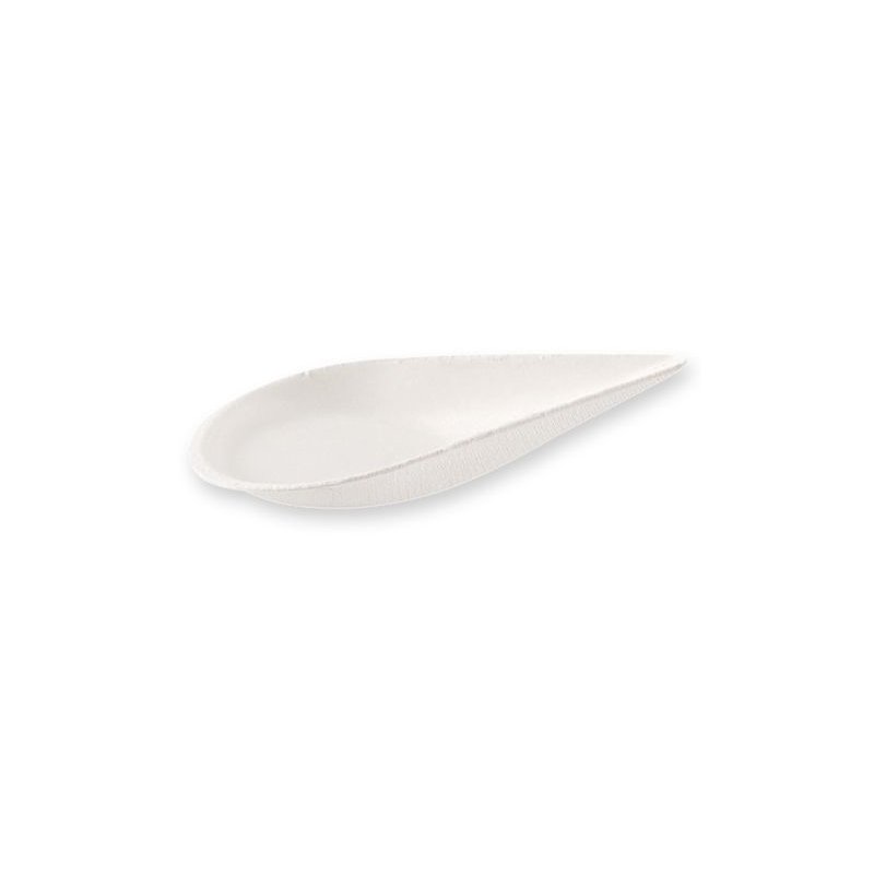 NATURE Star cuillères à canapé forme goutte, blanc, canne à sucre, 50 pièces