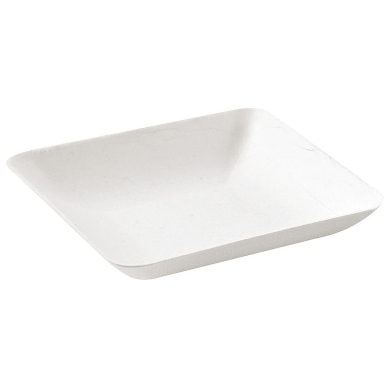 NATURE Star assiettes carrées pour amuse-bouche, 63×63 mm, blanc, 50 pièces
