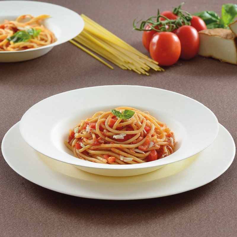 NATURE Star assiettes canne à sucre rondes, compostables, blanc, 270 mm, 50 pièces