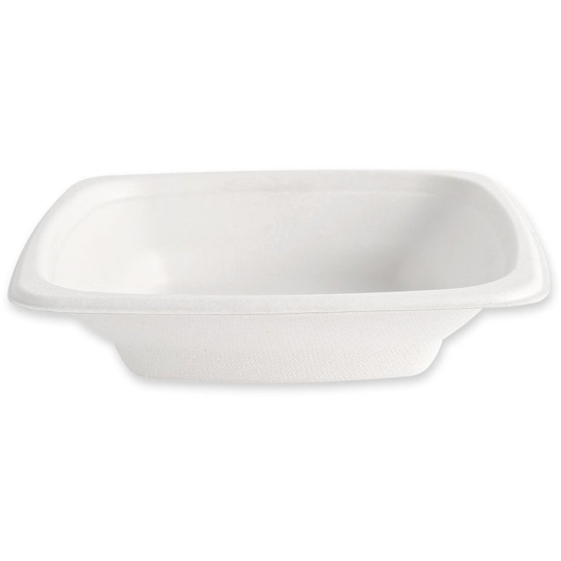 NATURE Star assiette en canne à sucre carrée, 400 ml, blanc, 75 pièces