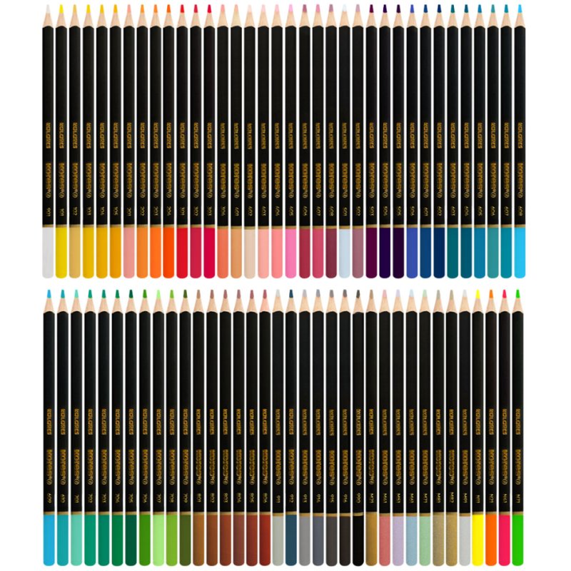 Kores Kolores Selection colouring pencils, triangular, 72 pieces, metal case
