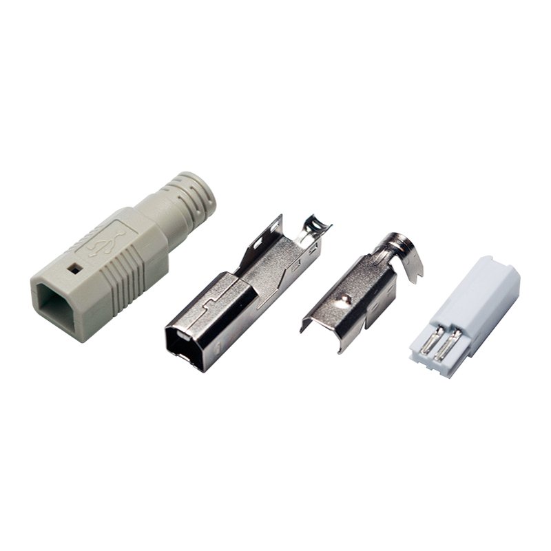 LogiLink USB 2.0 soldeerconnector, USB-B mannelijk, onafgeschermd, 500 stuks