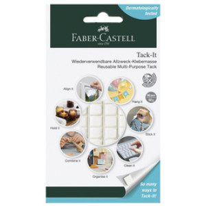 Faber-Castell herbruikbare kleefpads, wit, 90 stuks