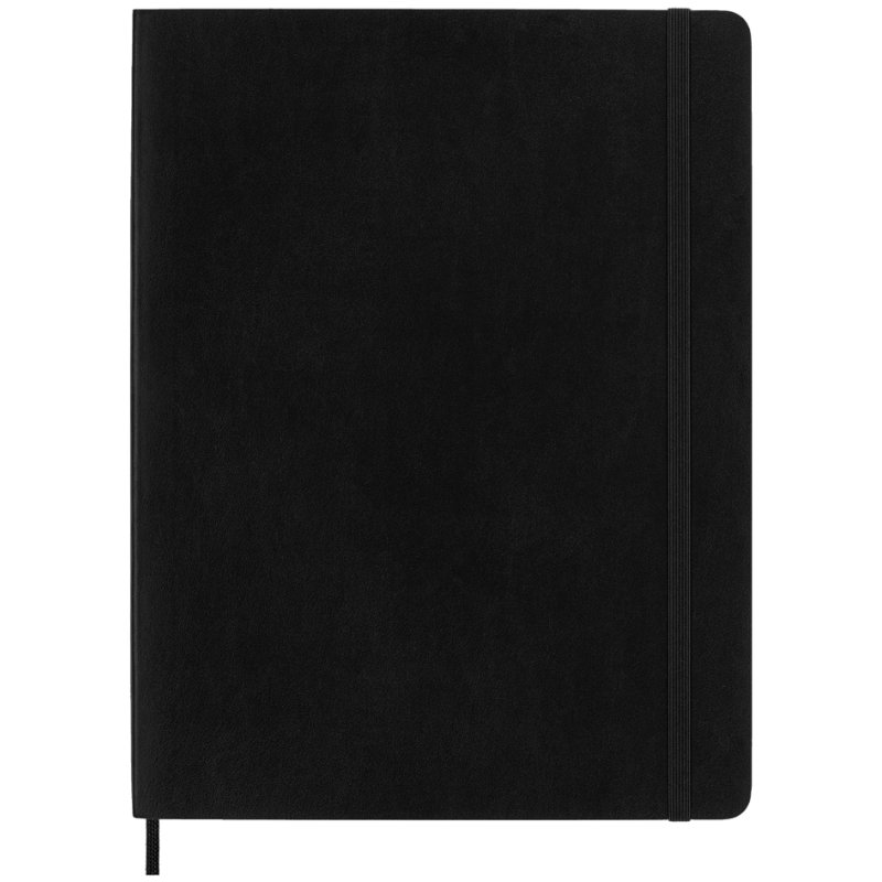 Moleskine carnet XL, pages quadrillées, couverture souple, noir