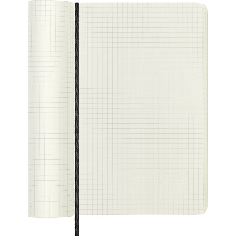 Moleskine carnet A5, quadrillé, couverture souple, noir