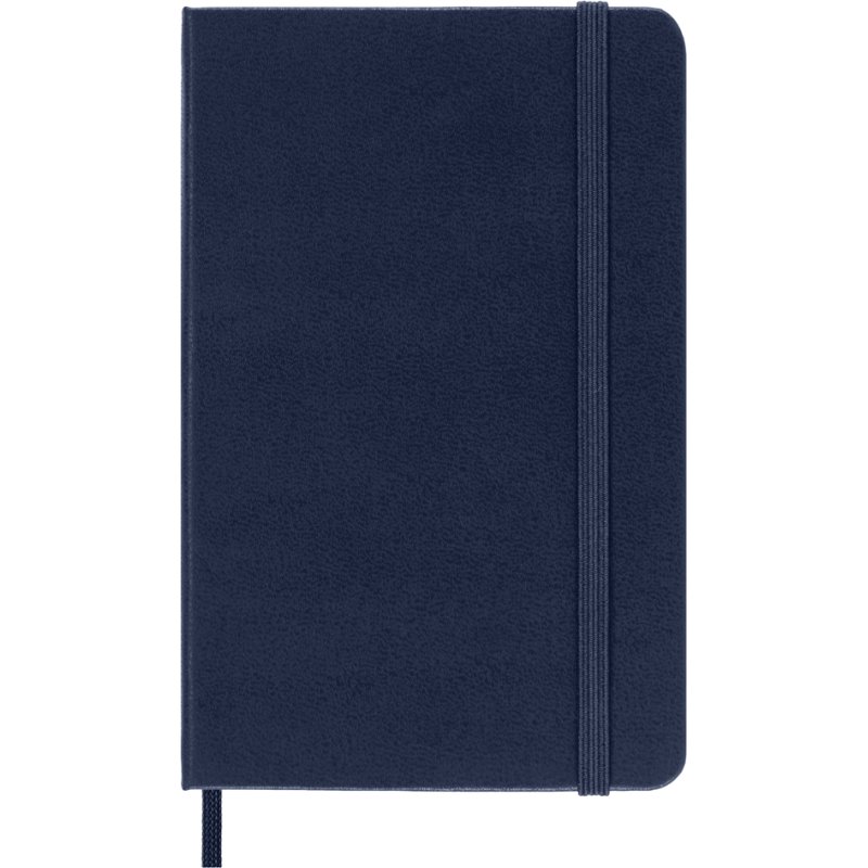 Moleskine carnet A6, blanc, couverture rigide, bleu saphir