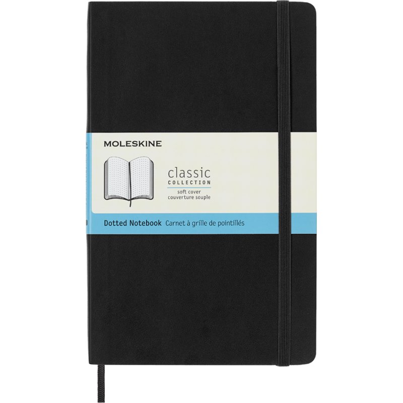 MOLESKINE carnet A5, pointillé, noir, couverture souple