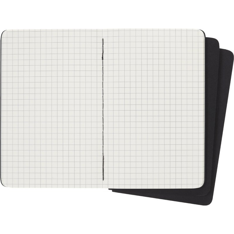 MOLESKINE Cahier carnet A6, blanc, rouge, 3 pièces