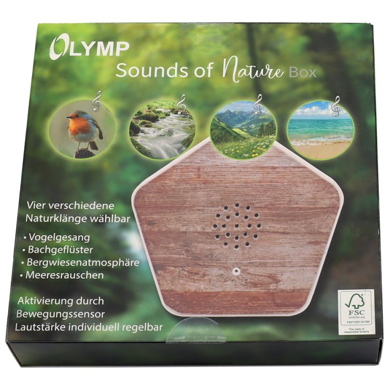OLYMP geluidsbox Sounds of Nature, 4 natuurgeluiden, wit, bewegingssensor