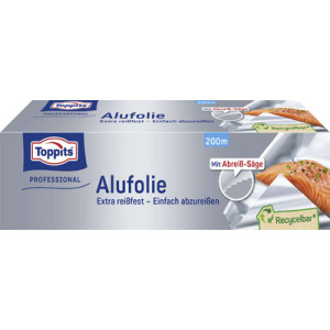 TOPPITS aluminiumfolie Professional, 295 mm × 200 m, extra scheurvast