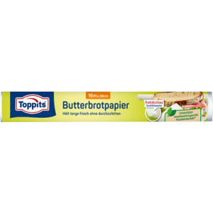 TOPPITS boterhamzakjes papier, wit, 280 mm breed, 16 m rol