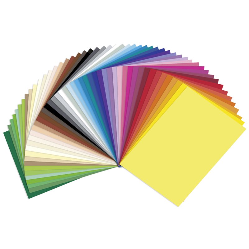 folia gekleurd papier speciale editie, 50×70 cm, 130 g/m², 50 kleuren
