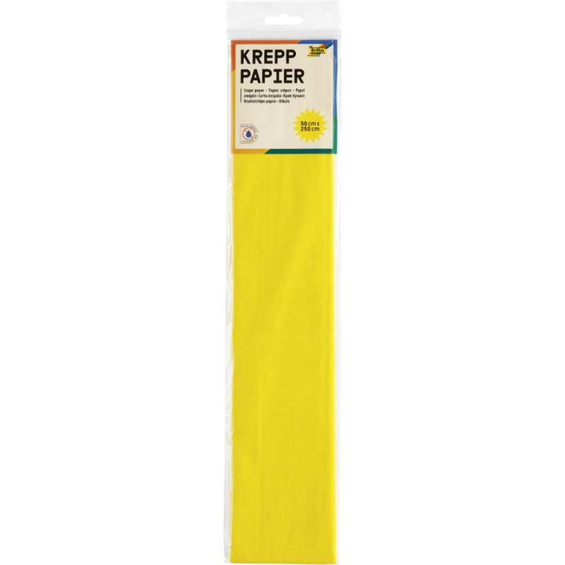 folia crêpepapier wit, 500 mm × 2,5 m, 10 vellen