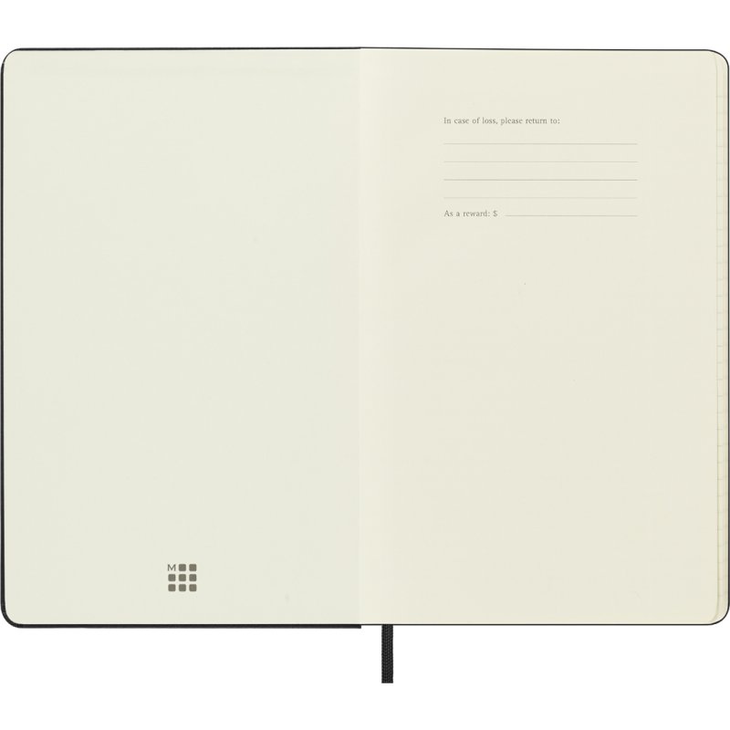 Moleskine agenda hebdomadaire 2026, L/A5, couverture rigide, noir