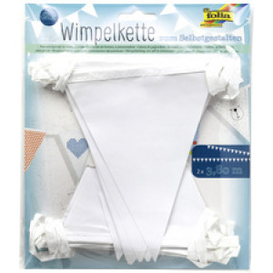folia vlaggenlijn Basic, wit, 3,80 m, 2 stuks