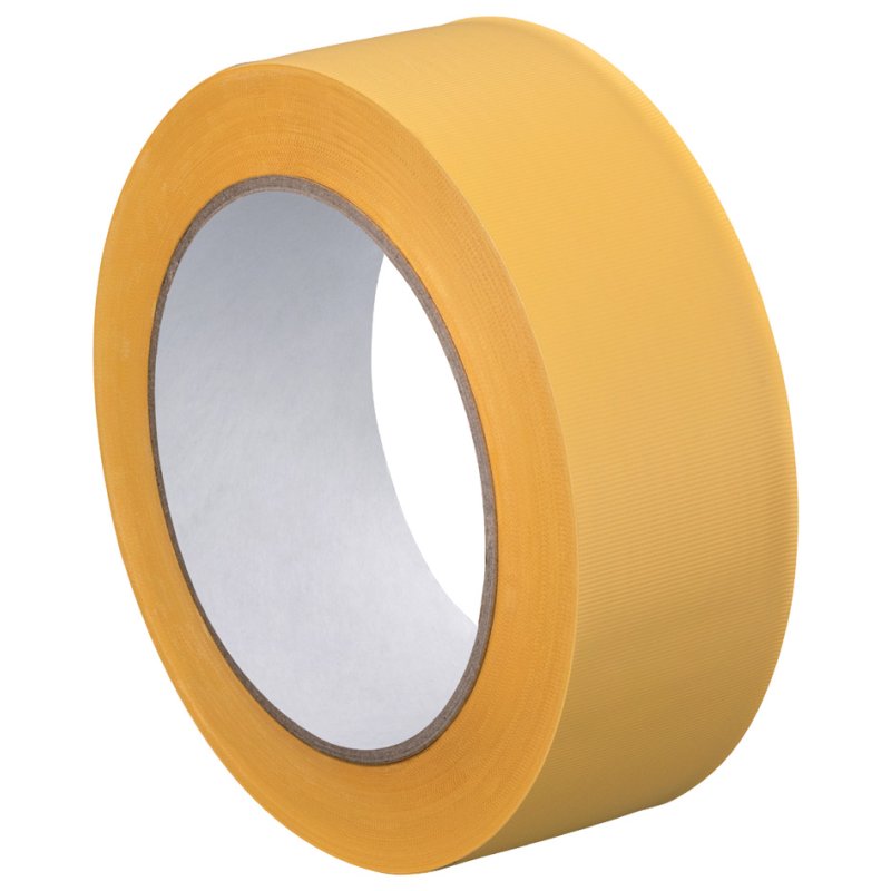 WESTEX stucadoorstape PVC dwarsgeribbed, geel, 50 mm × 33 m