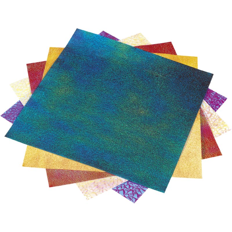 folia vouwpapier origami, iriserend met reliëf, 140×140 mm, 50 vel