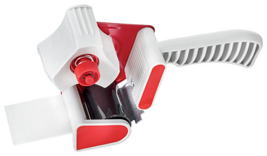 WESTEX plakbandhouder voor verpakkingstape, wit/rood