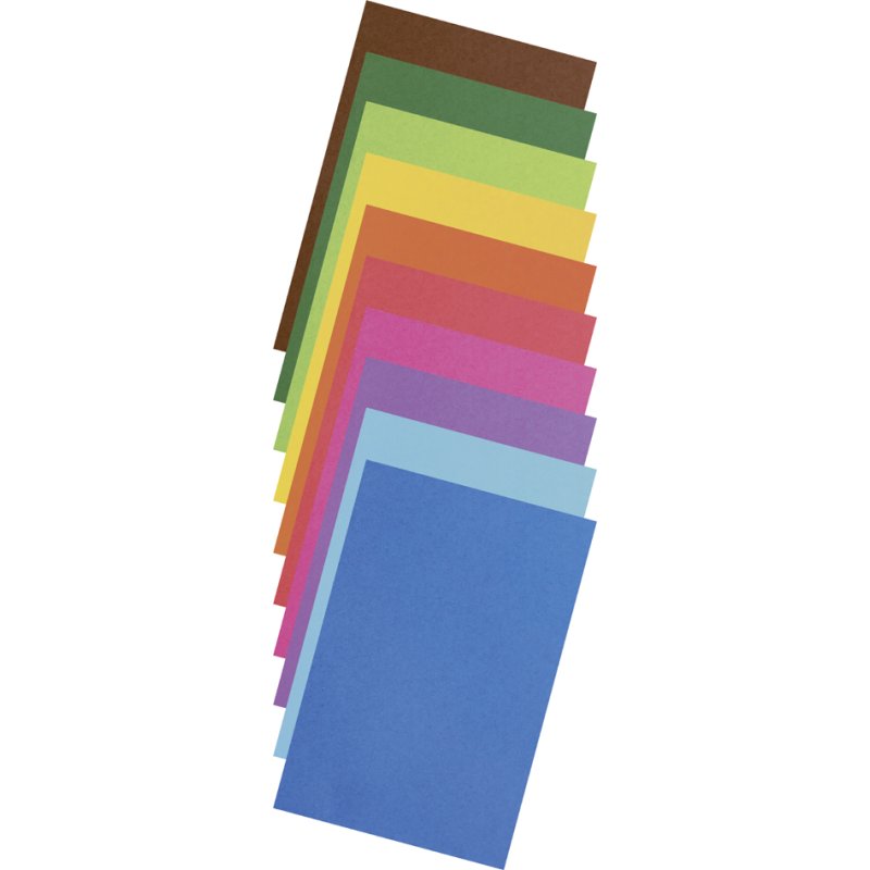 folia vouwpapier origami basic mix, rechthoekig, 100×150 mm, 10 kleuren, 500 vel