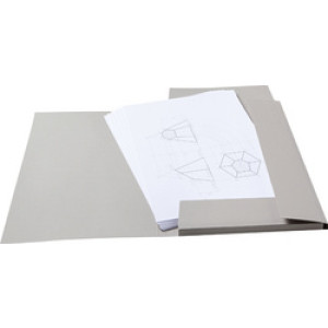 folia tekenmap grauwe karton A3, grijs, 500 g/m²