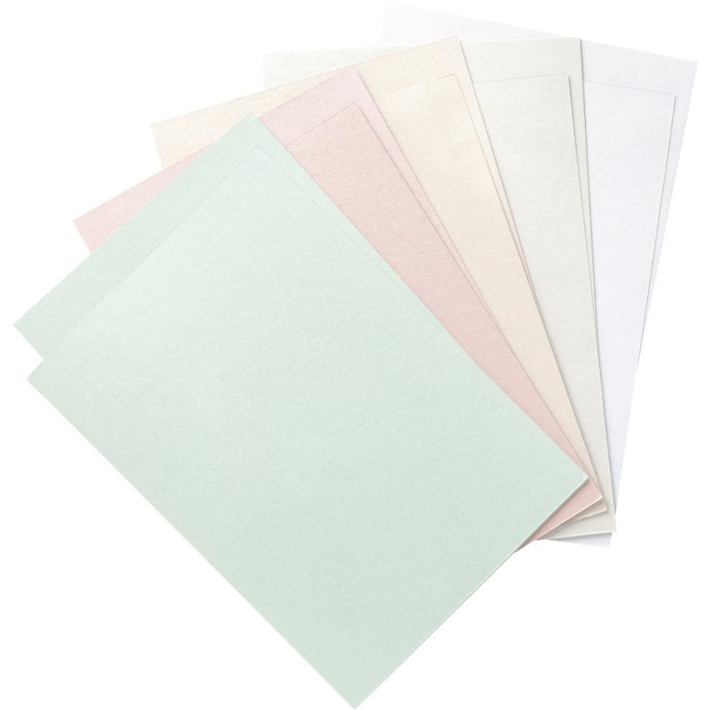 folia dubbelgevouwen kaarten set parelmoer pastel, 105×150 mm, 25 stuks