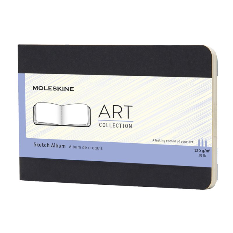 Moleskine carnet de croquis A6, noir, 90×140 mm, 40 feuilles
