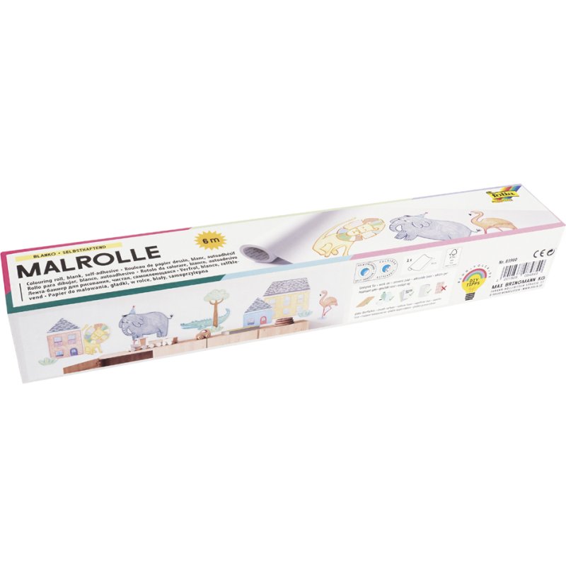 folia tekenrol blanco, 300 mm × 6 m, wit, zelfklevend