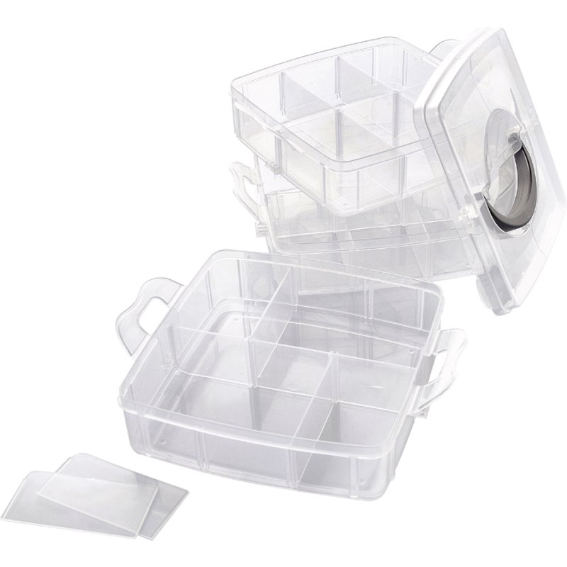 folia sorteerbox, 3 niveaus, PP, transparant