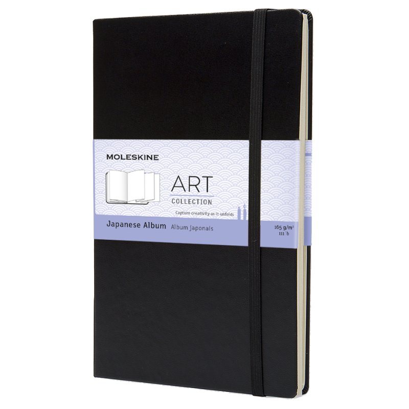 Moleskine Album accordéon japonais A5, couverture rigide, noir, 165g/m²
