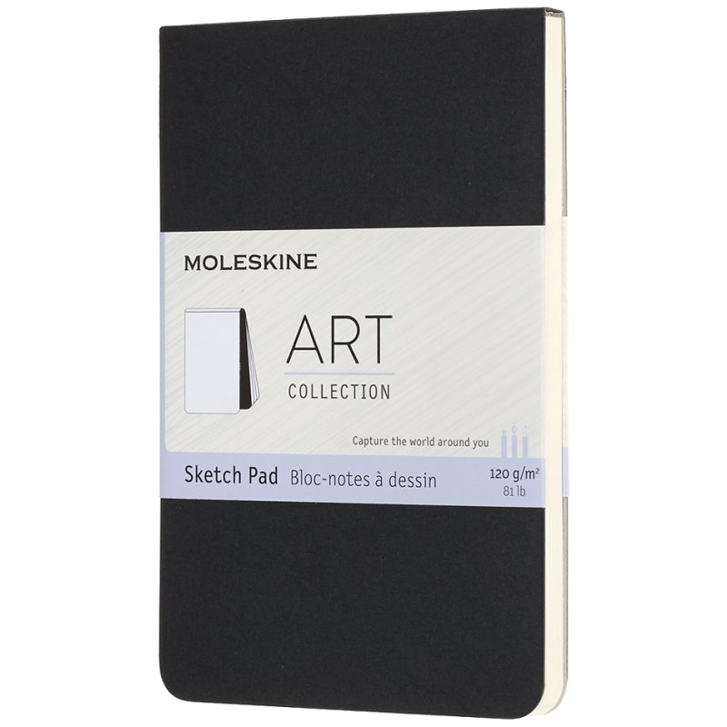 Moleskine schetsblok A6, 120 g/m², zwart, 24 vel