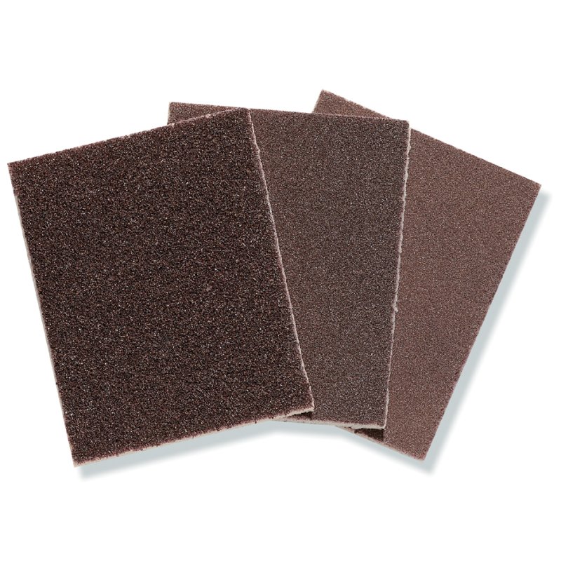 WESTEX kit de papiers abrasifs fin/moyen/grossier, 125×100×10 mm