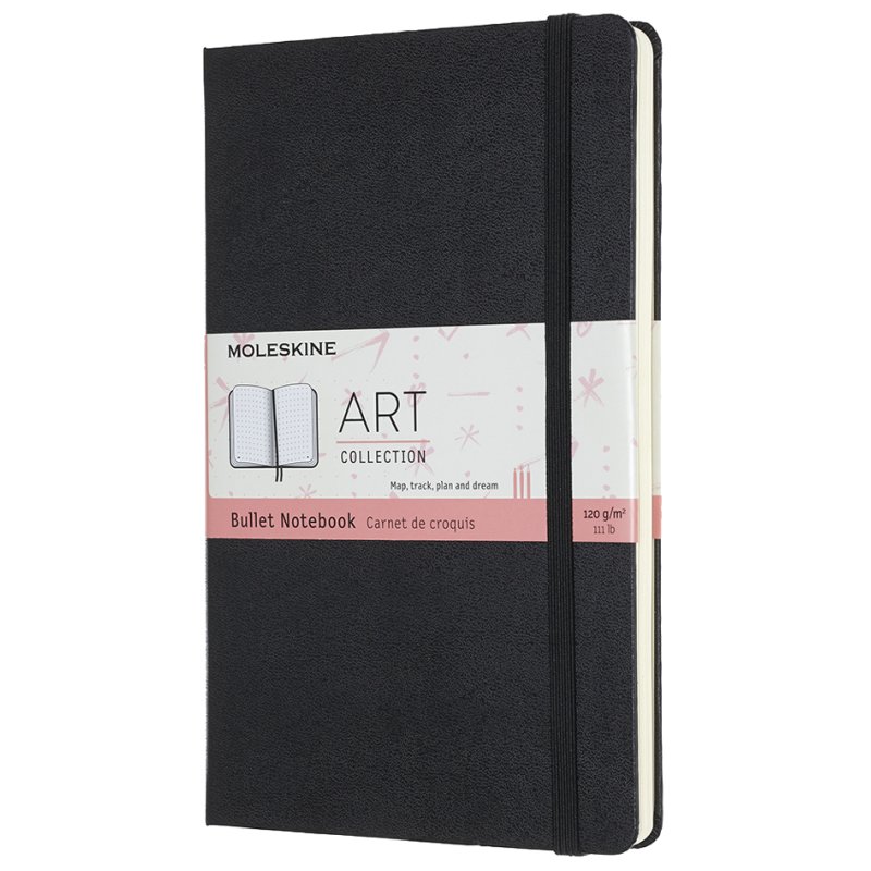 MOLESKINE Bullet Journal schetsboek A5, zwart, hardcover, dotted