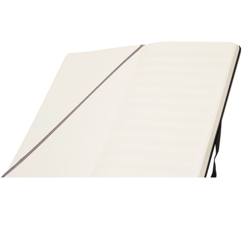 Moleskine muzieknotitieblok A5, hardcover, zwart, 52 vel