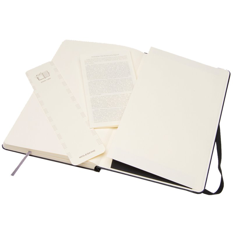 Moleskine carnet de musique A5, couverture rigide, noir, 52 feuilles