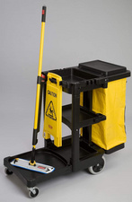 Rubbermaid huismeesterwagen 1805985, kunststof, 92 liter, zwart