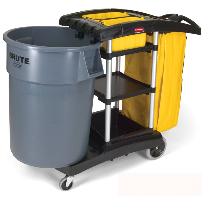 Rubbermaid High-Capacity reinigingswagen FG9T7200, zwart, 128 liter