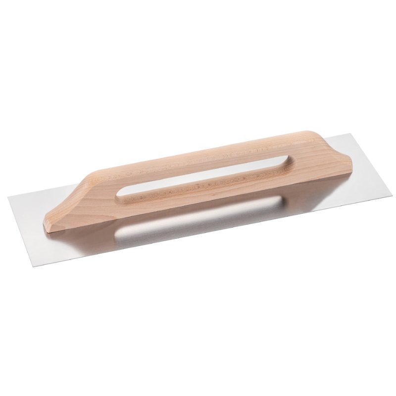 WESTEX couteau à enduire inox, 480 × 130 mm, manche en bois laqué
