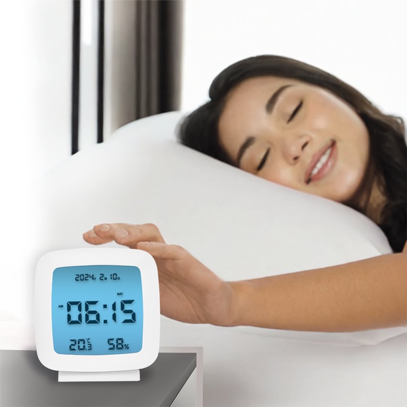 LogiLink digital clock, white, backlight, temperature & humidity
