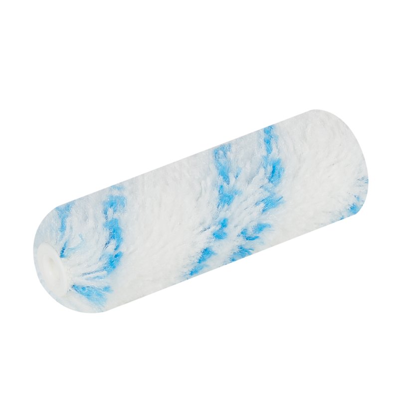 WESTEX rouleau de peinture 100 mm, blanc/bleu, petites surfaces, 10 pièces