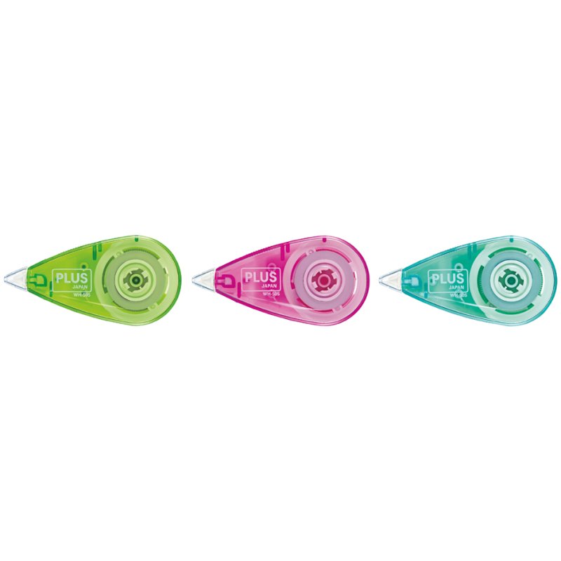 PLUS JAPAN correctieroller Mini Pastel Snoeppot, wegwerp, pastellkleuren, 5 mm × 6 m