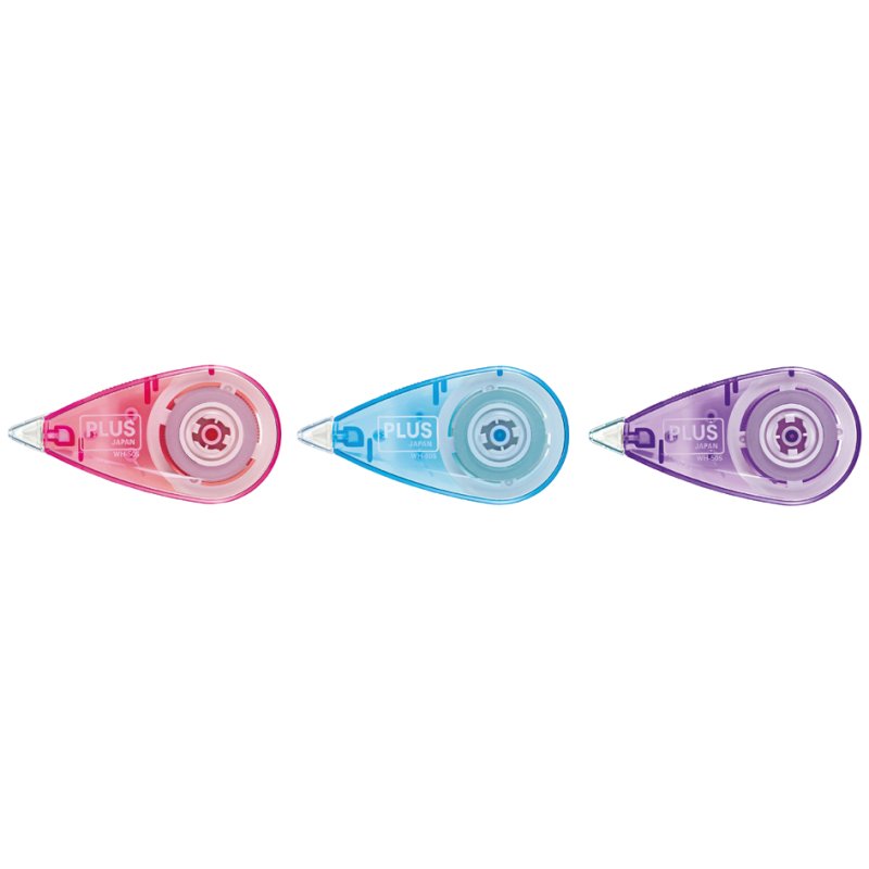 PLUS JAPAN correctieroller Mini Pastel Snoeppot, wegwerp, pastellkleuren, 5 mm × 6 m