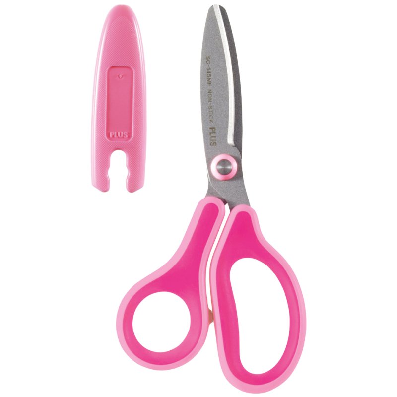 PLUS JAPAN kinderschaar FITCUTCURVE KIDS, gebogen, roze, 145 mm
