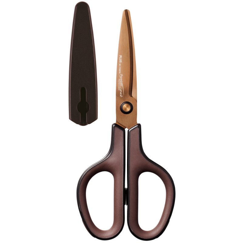 PLUS JAPAN universele schaar FITCUT CURVE, titanium coating, blauw, 175 mm